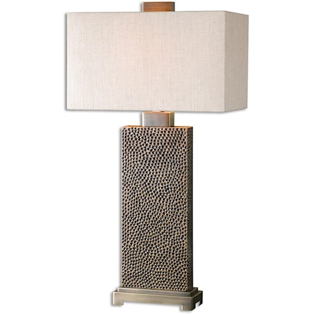 Canfield Coffee Bronze Table Lamp